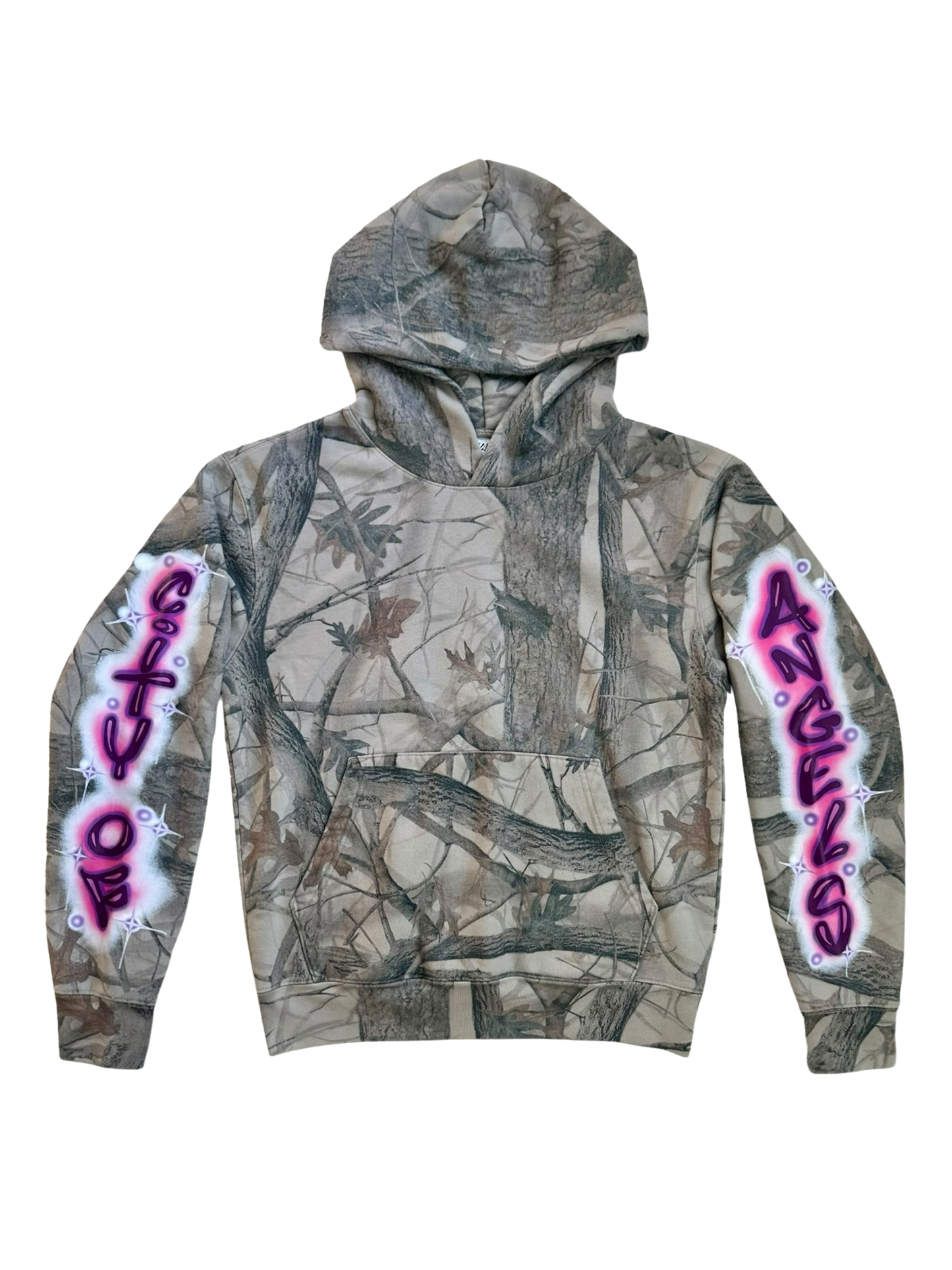 Scripted Camo Pullover Hoodie