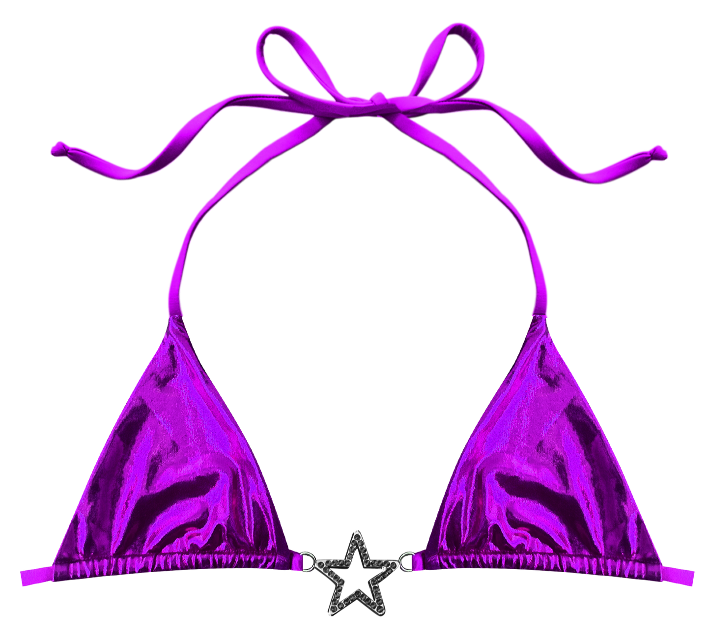 Purple Charmed Bikini Top