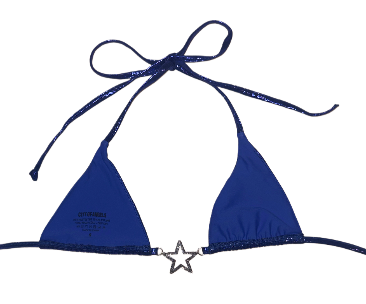 Blue Charmed Bikini Top