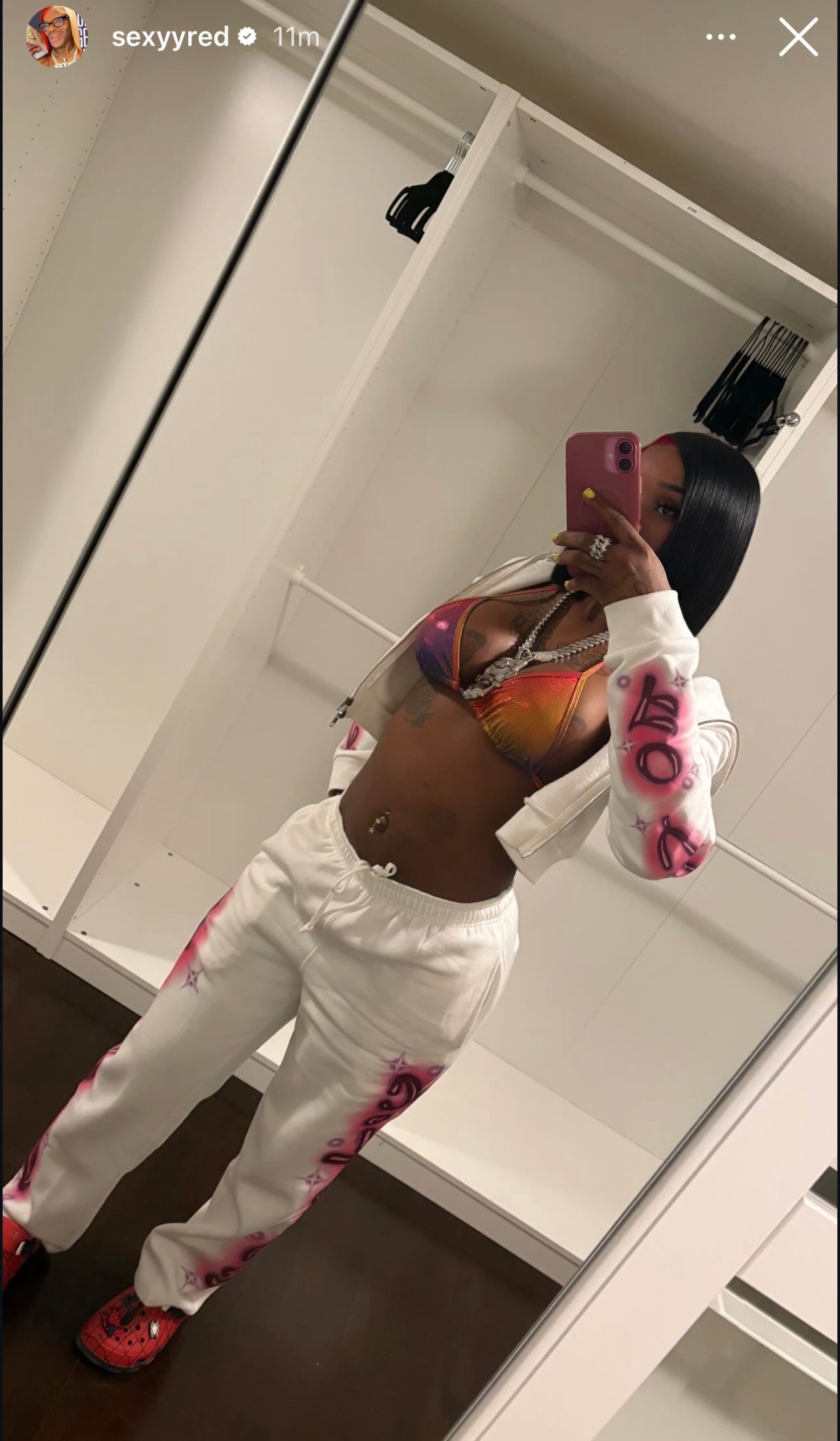 Scripted Cropped Hoodie