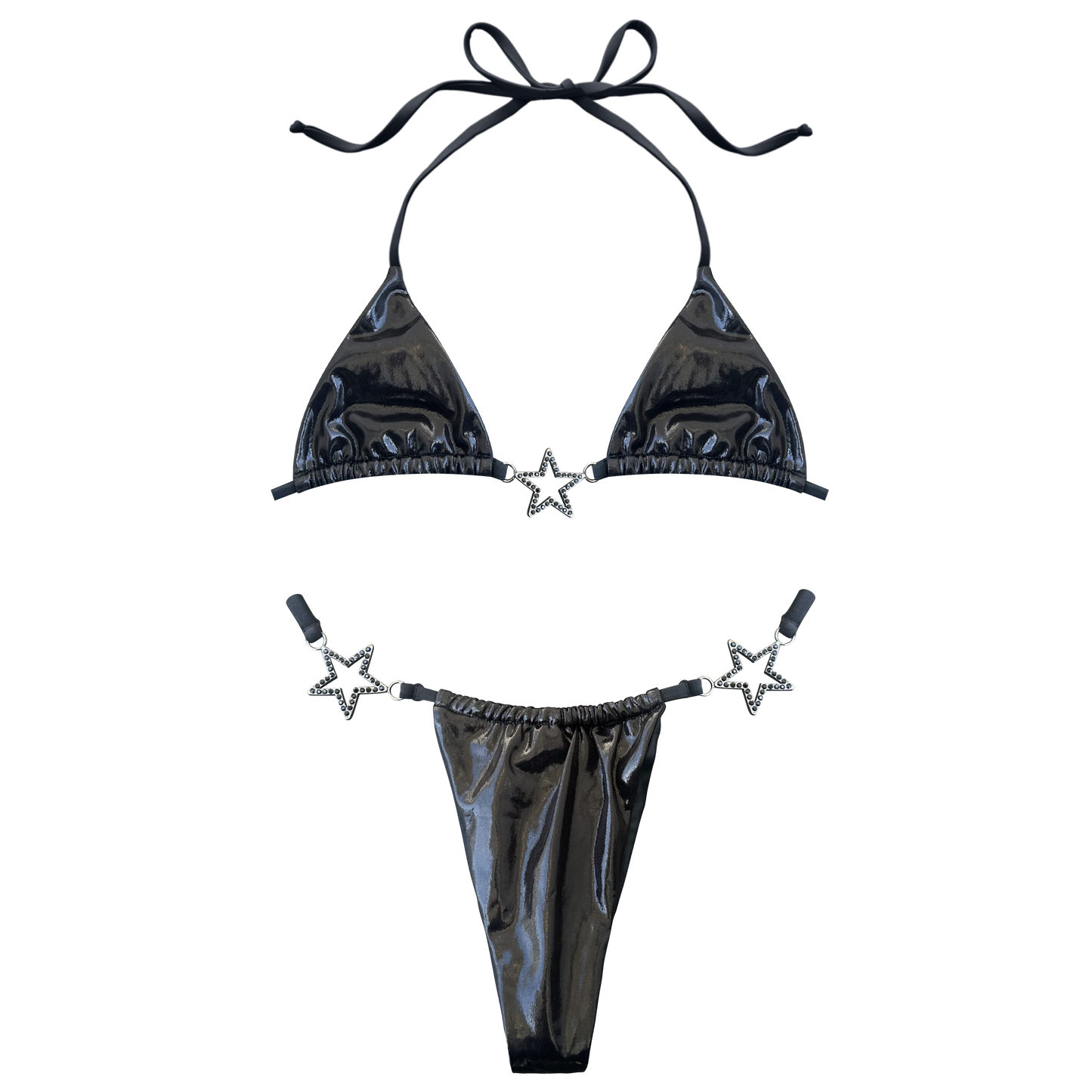 Black Charmed Bikini Top