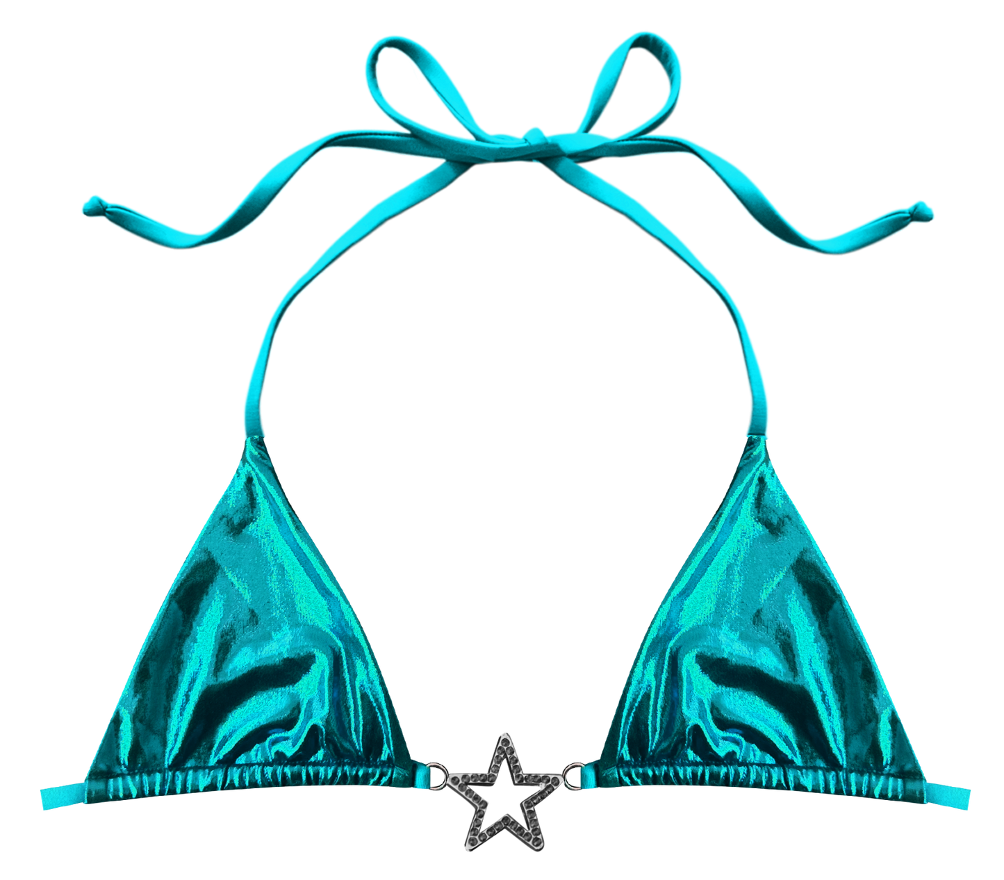 Green Charmed Bikini Top