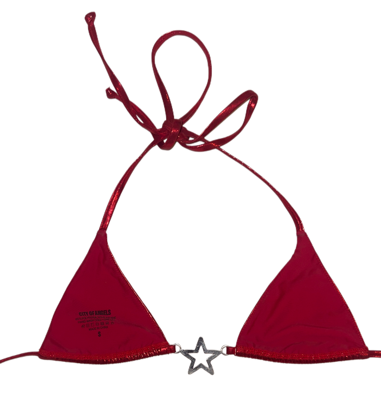 Red Charmed Bikini Top