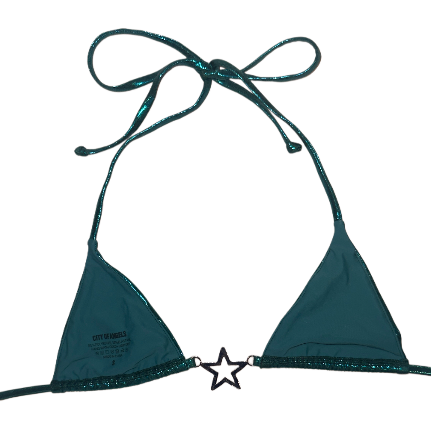 Green Charmed Bikini Top