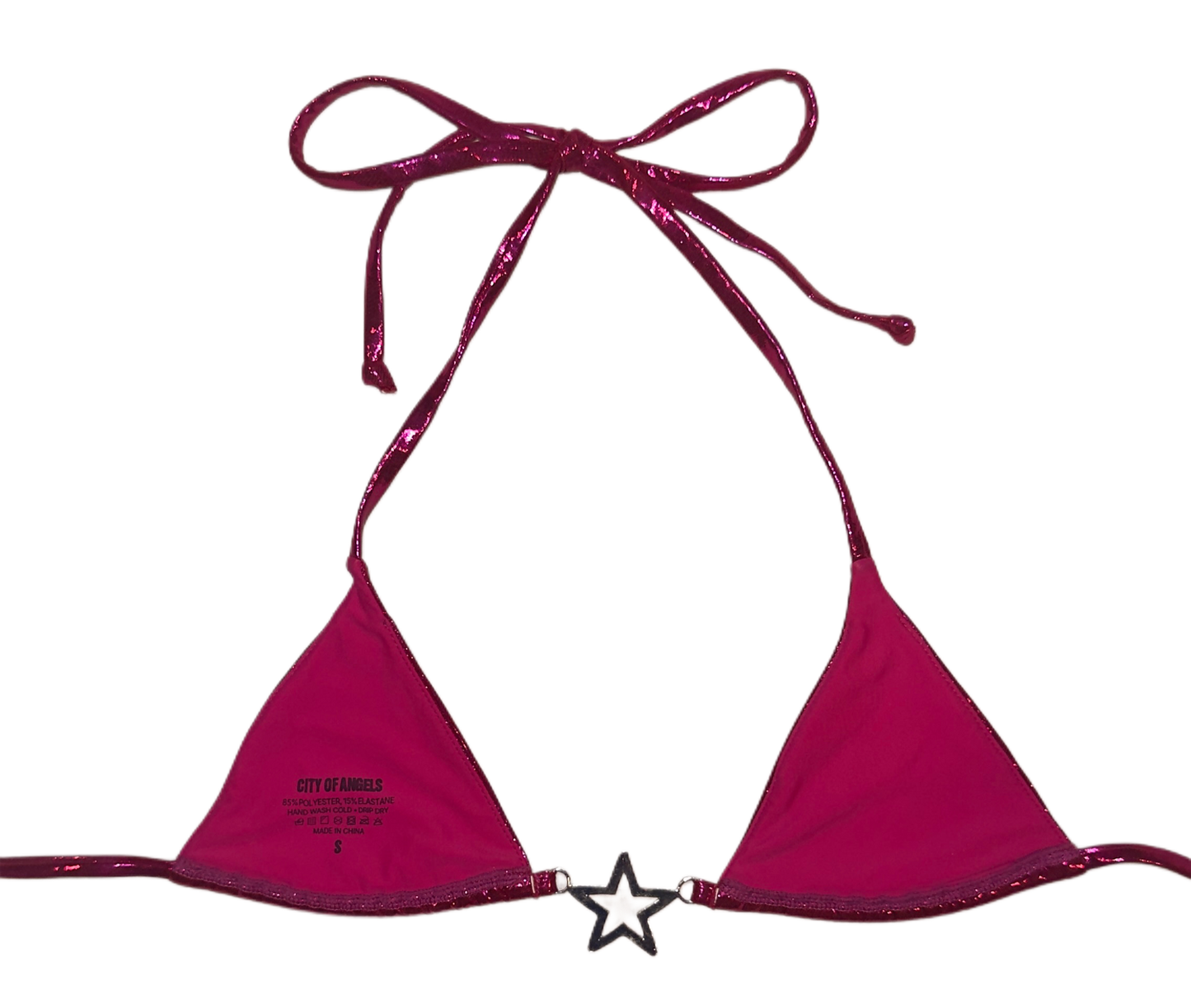 Hot Pink Charmed Bikini Top