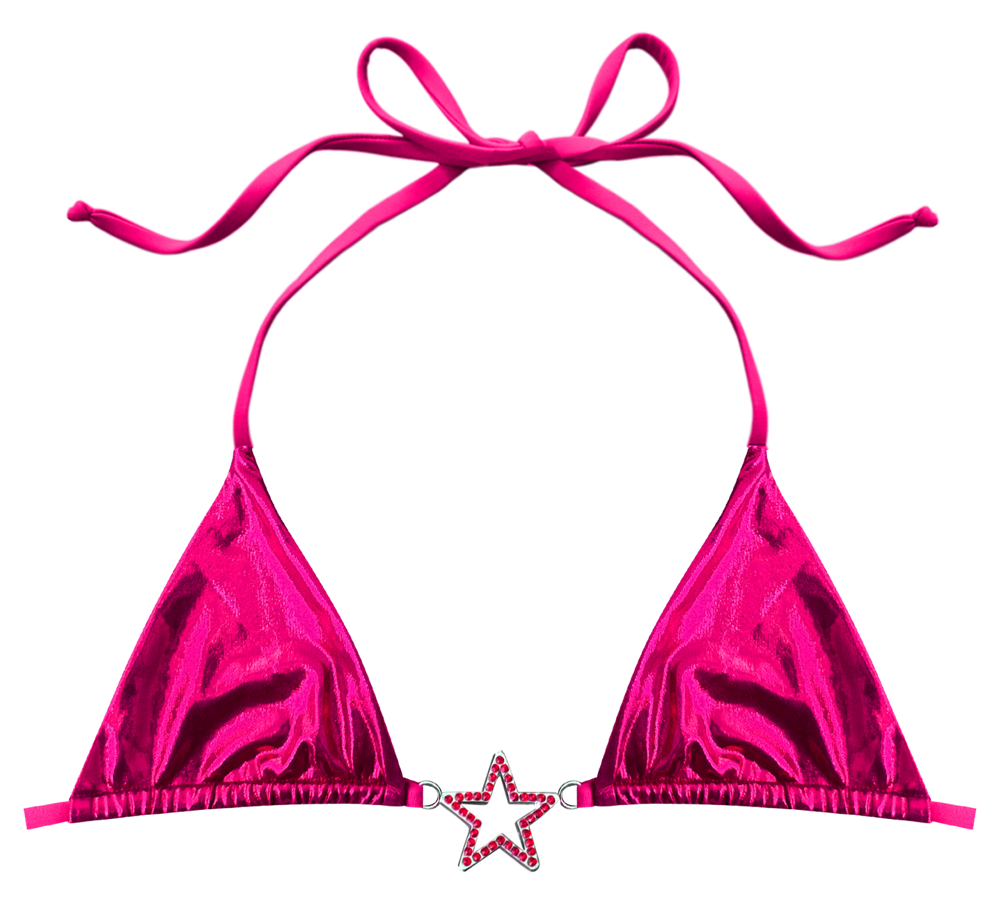 Hot Pink Charmed Bikini Top