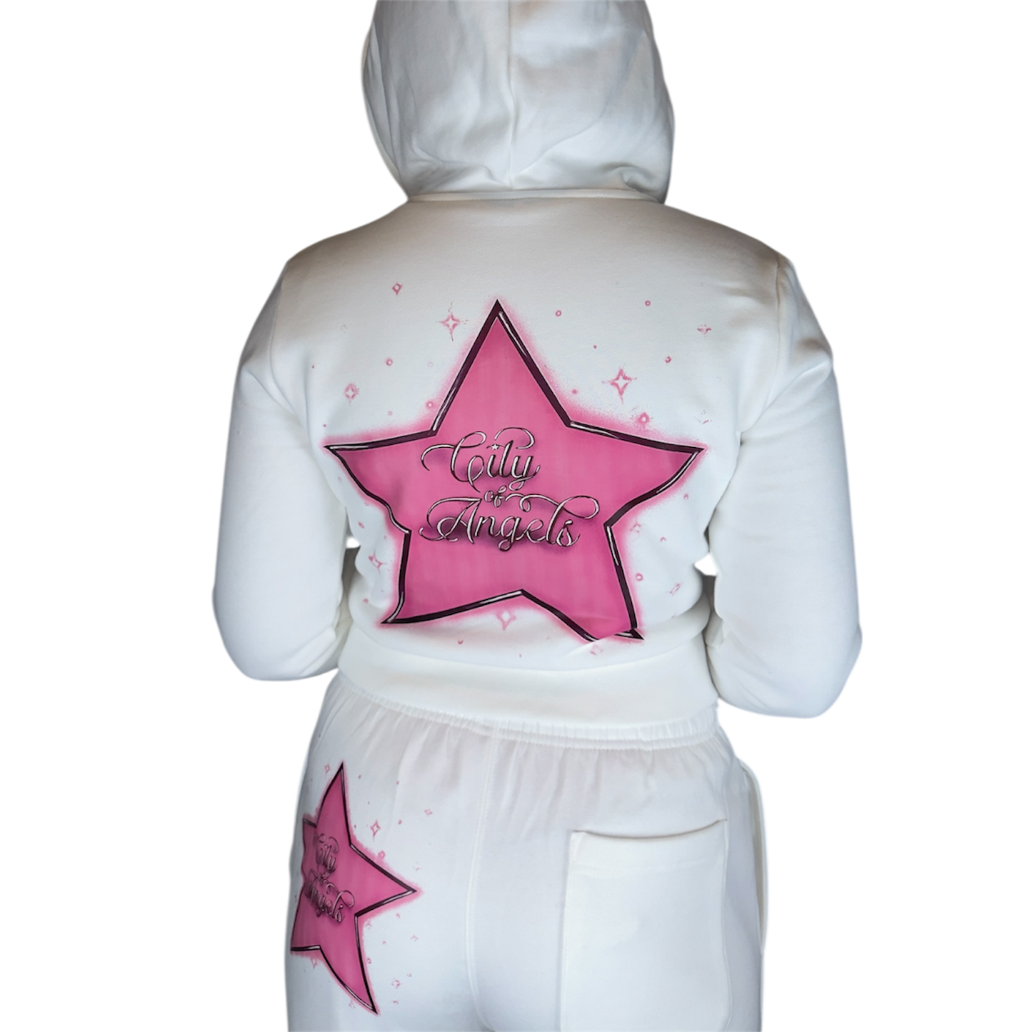 Starred Cropped Hoodie