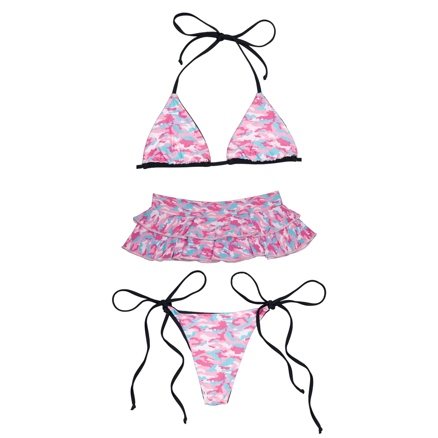 Camo Laced Bikini Top