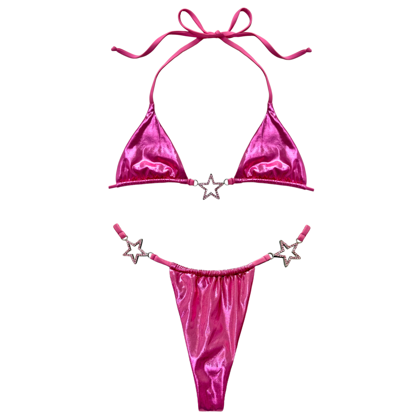 Pink Charmed Bikini Top