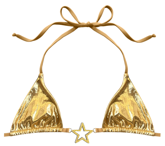 Gold Charmed Bikini Top