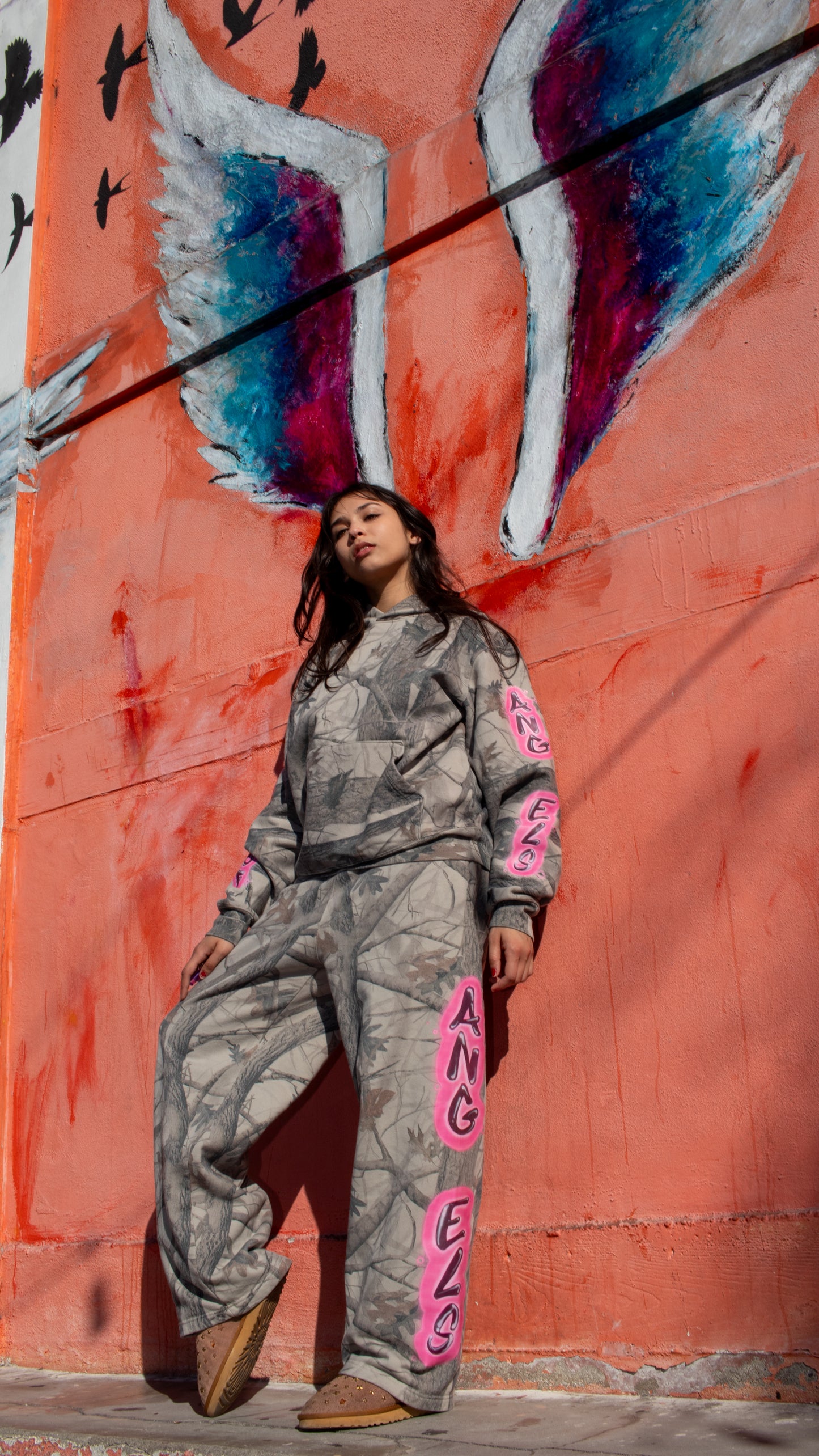 Scripted Camo Pullover Hoodie