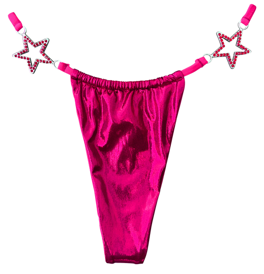 Hot Pink Charmed Bikini Bottom