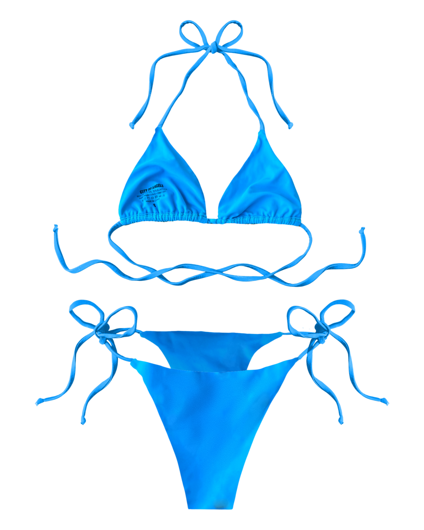 Blue Laced Bikini Top