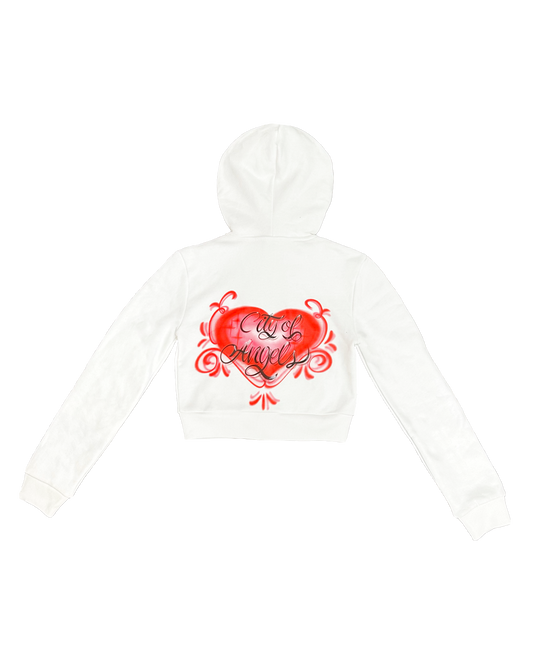 Hearted Cropped Hoodie