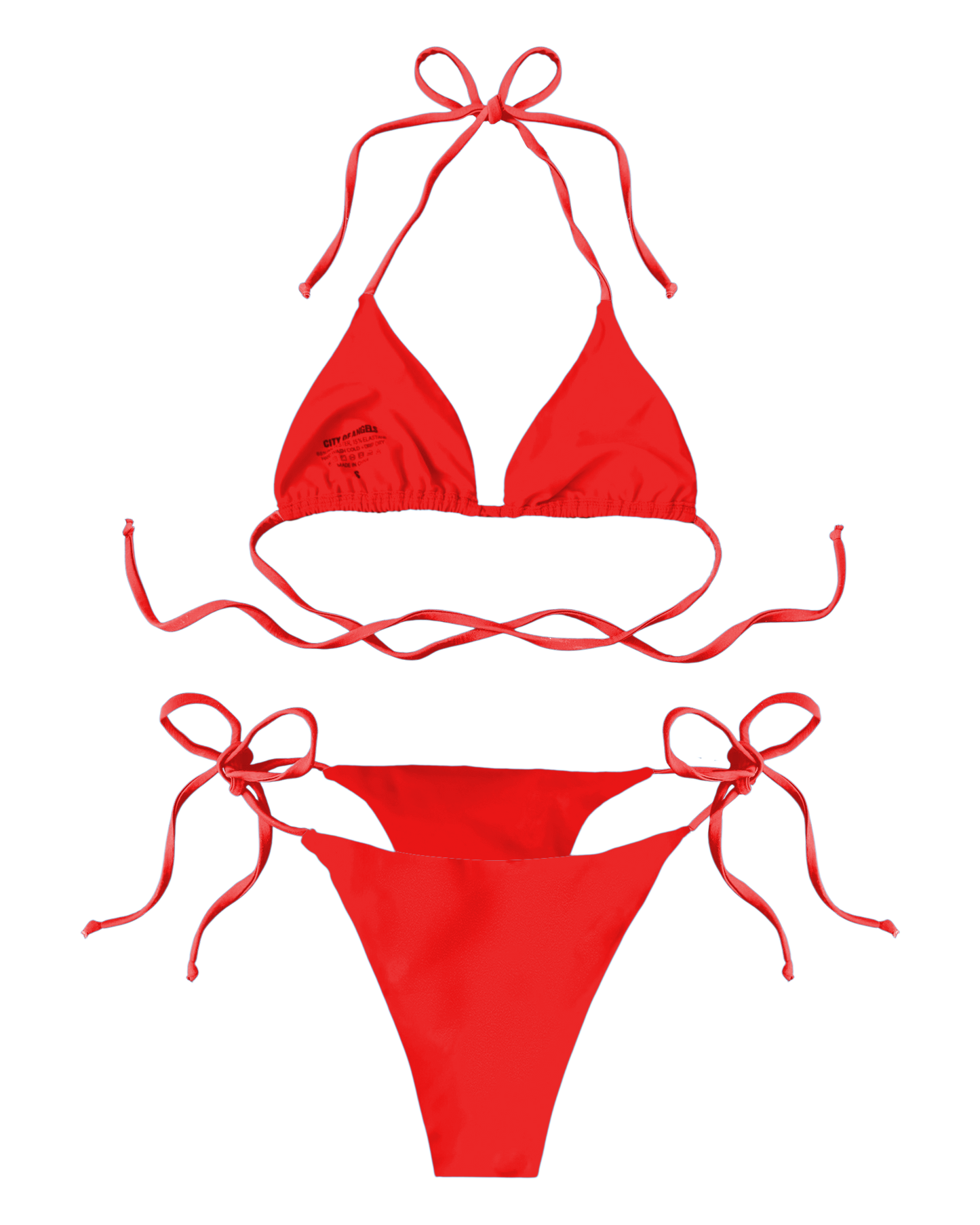 Red Laced Bikini Top