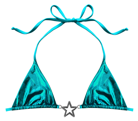Green Charmed Bikini Top