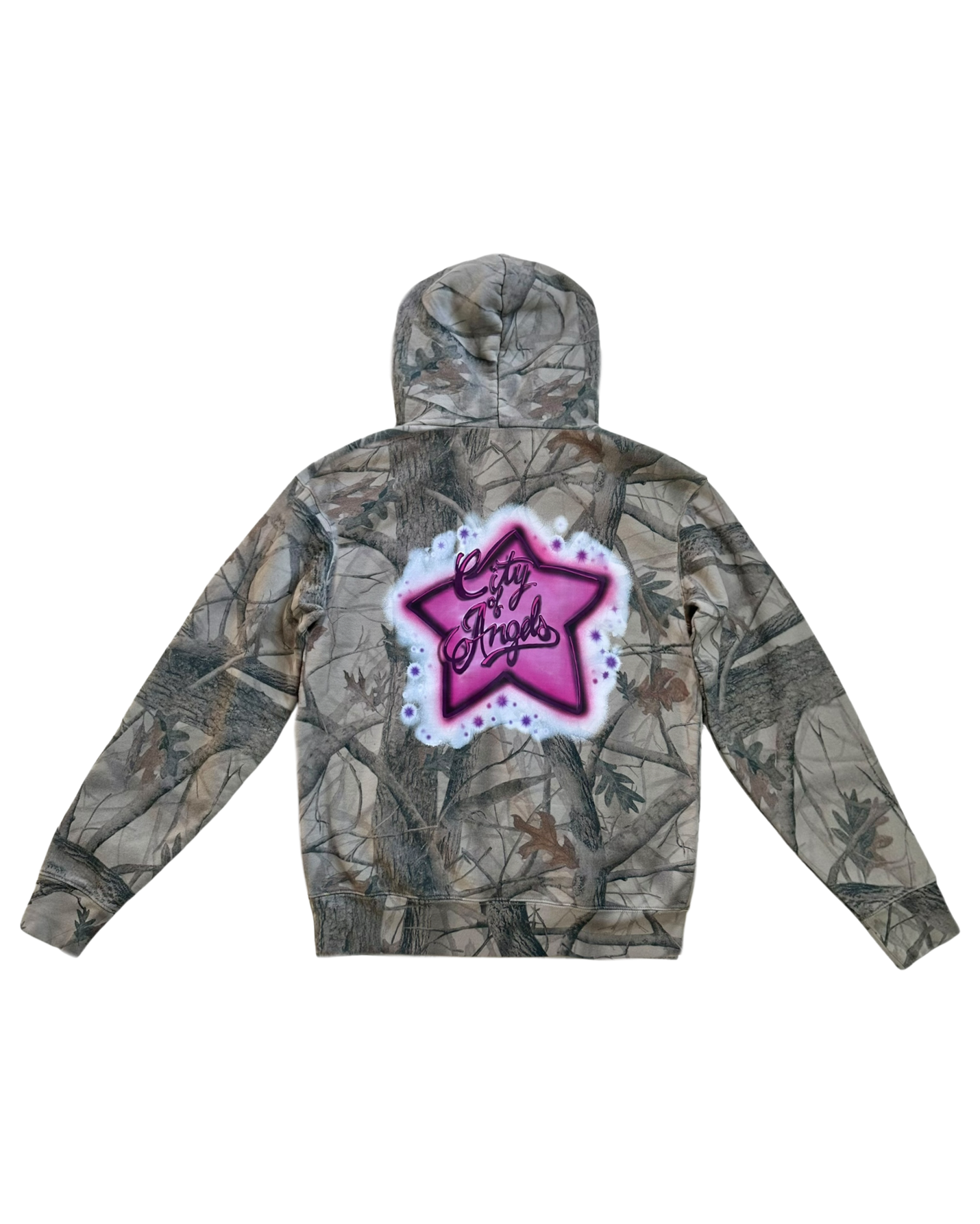 Starred Camo Pullover Hoodie