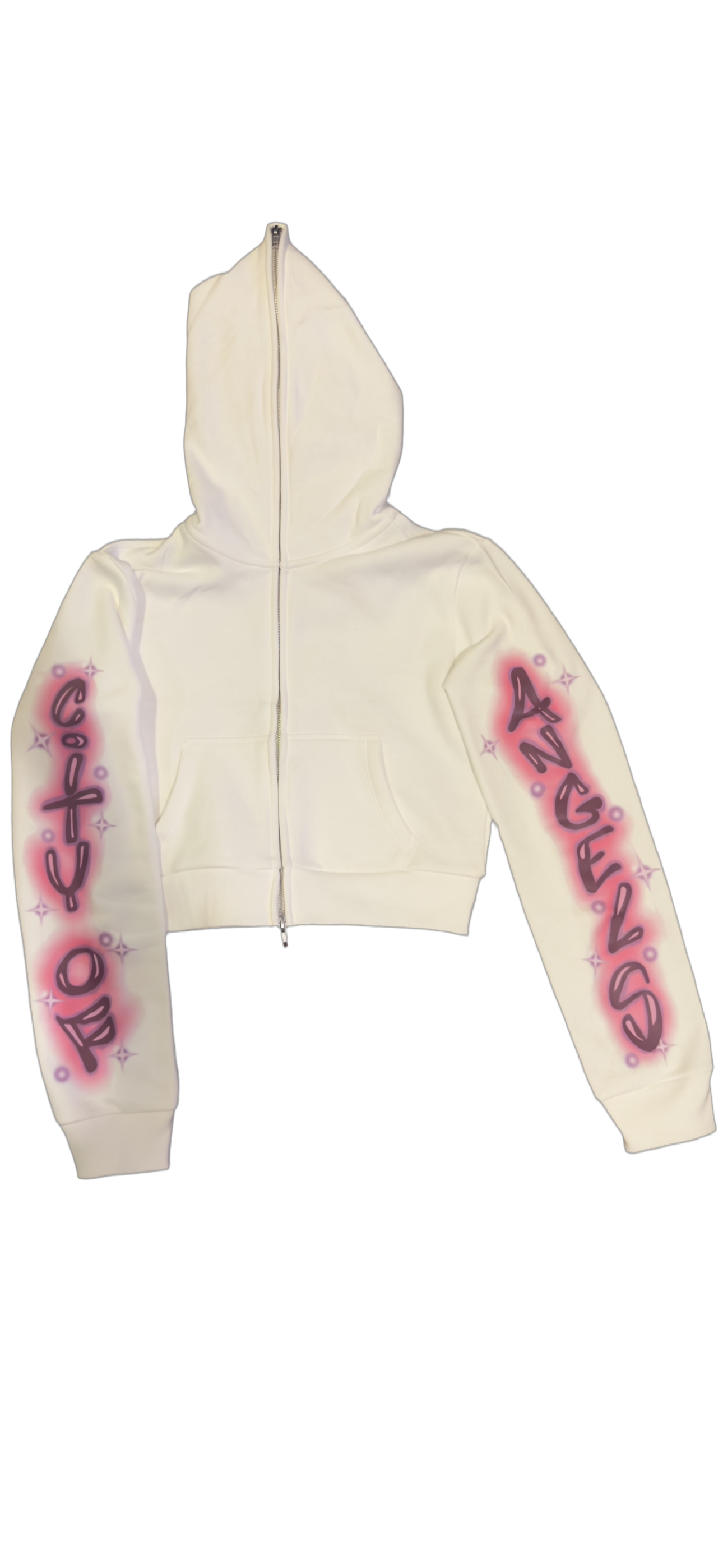 Script Cropped Hoodie