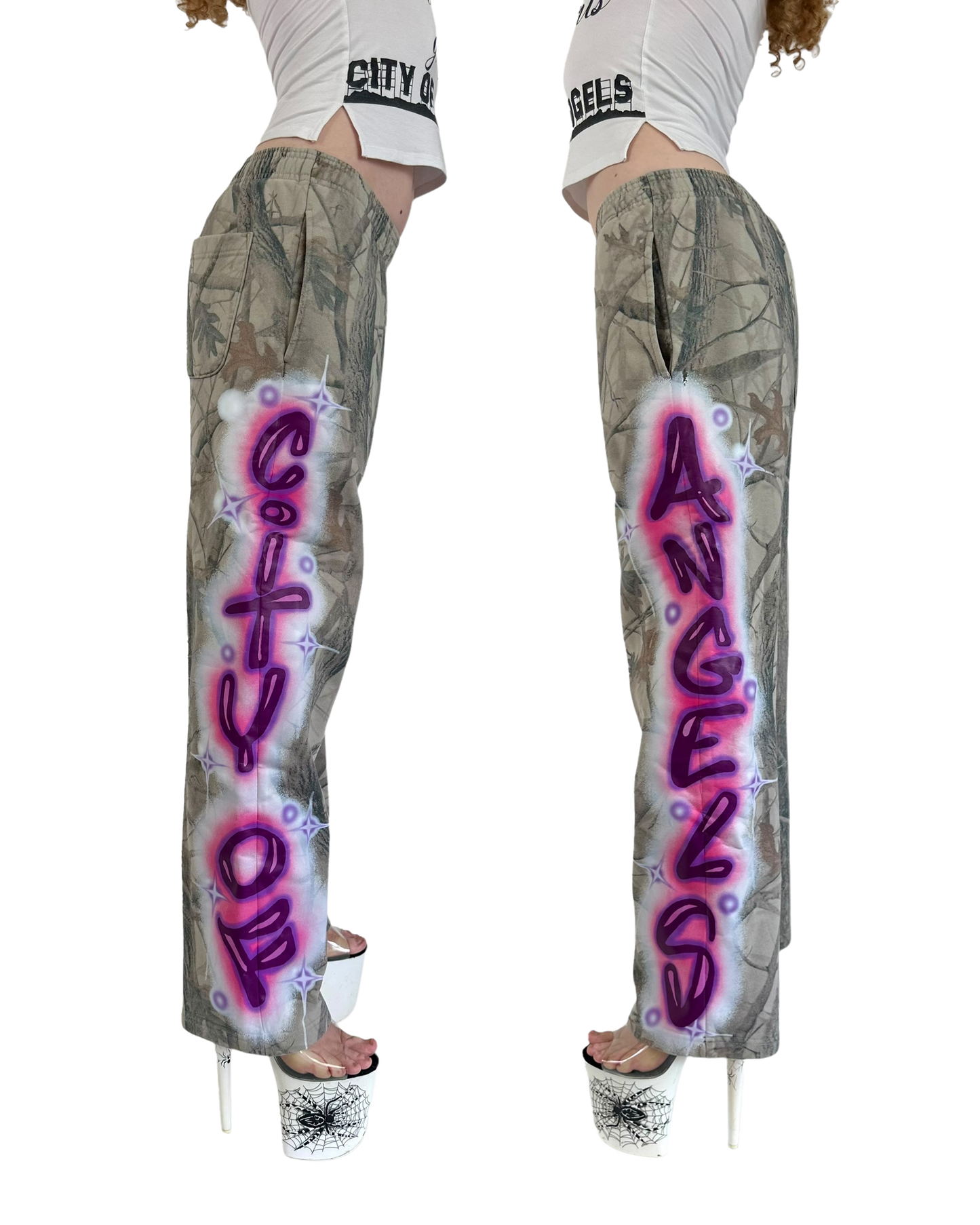 Scripted Camo Sweatpants