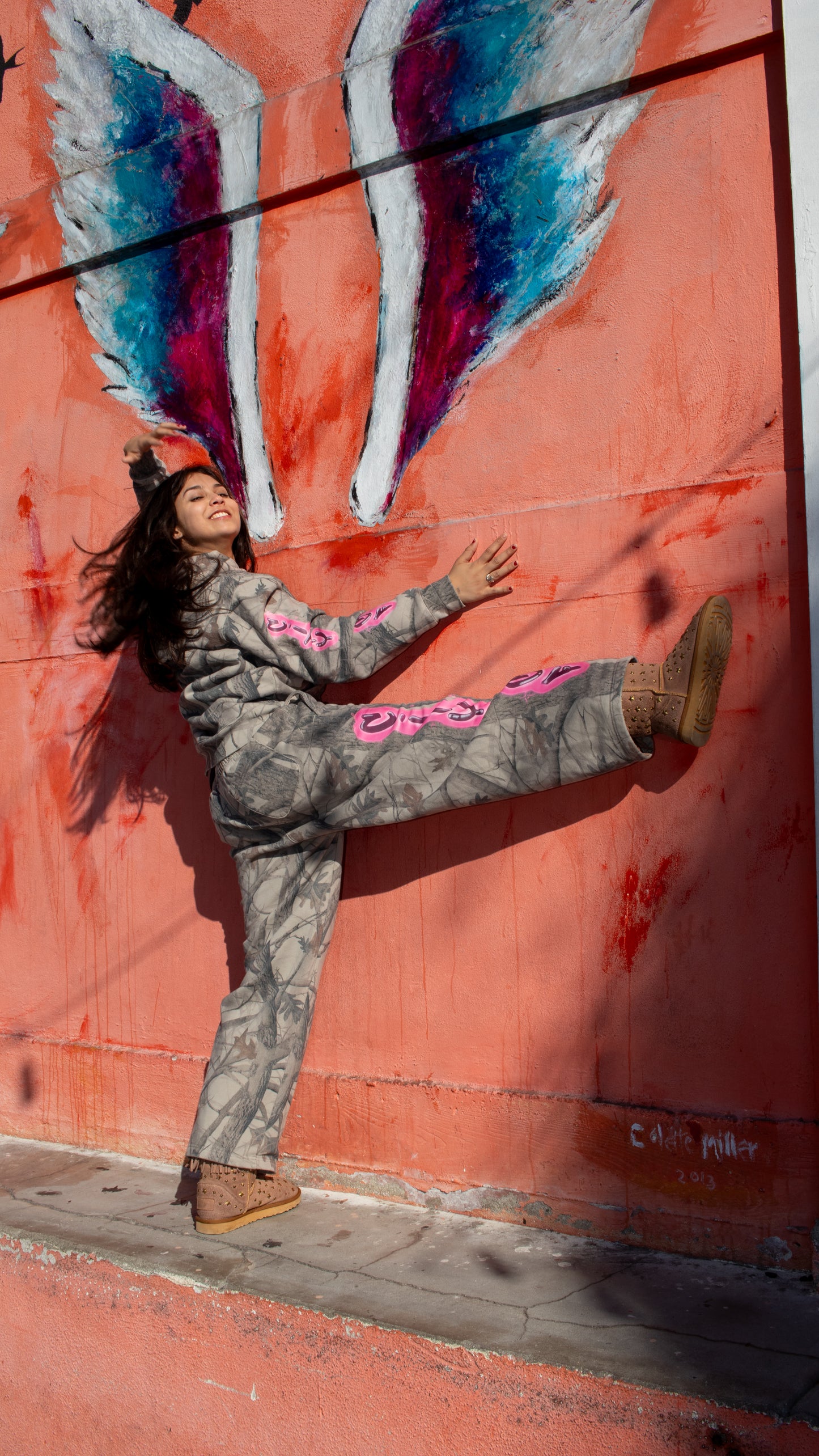 Scripted Camo Pullover Hoodie