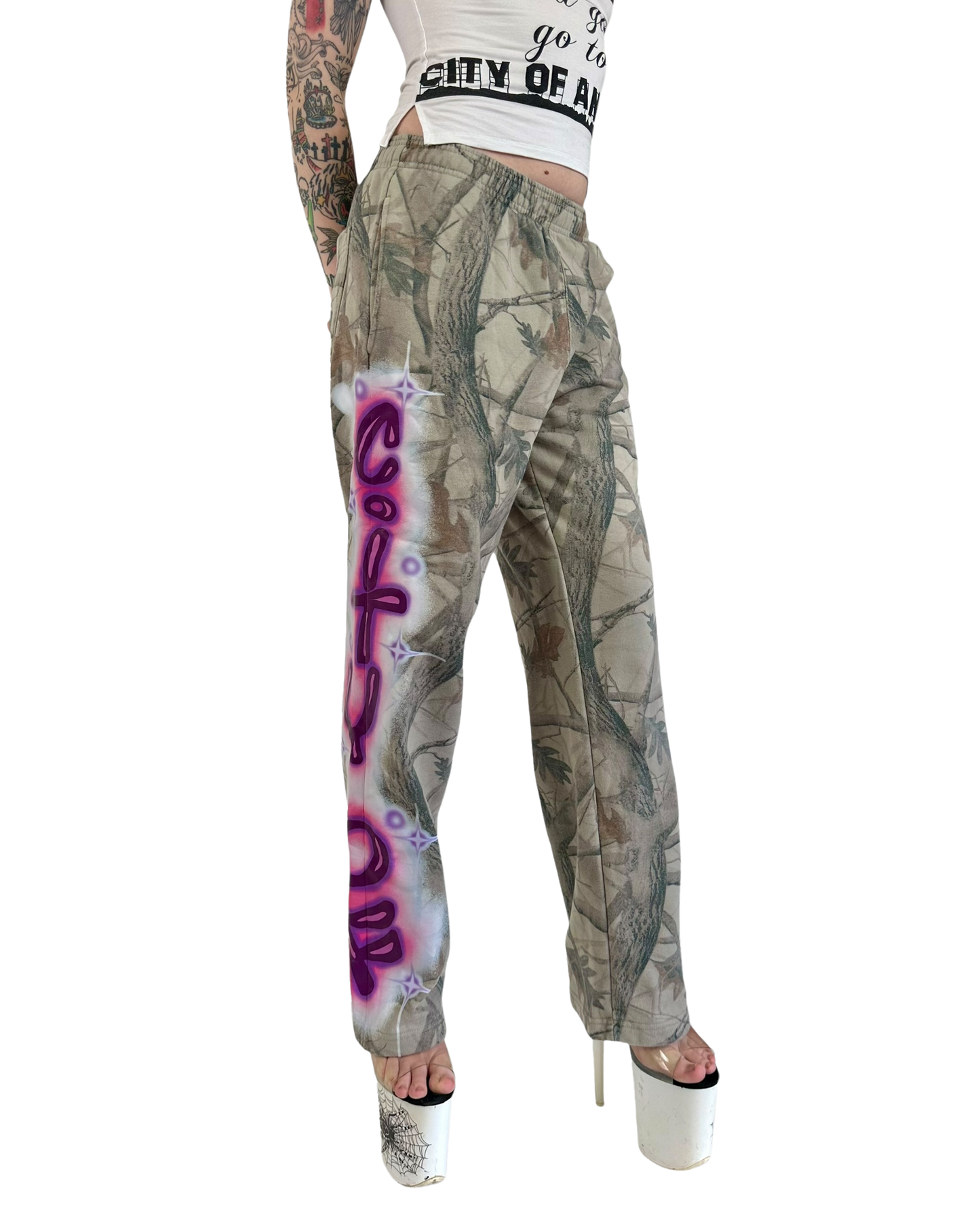 Scripted Camo Sweatpants