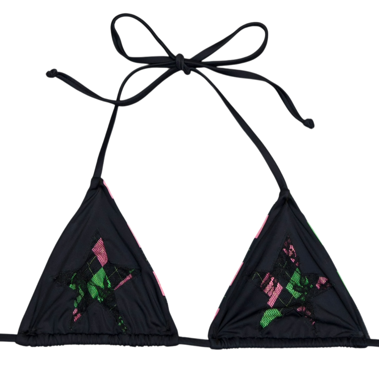 Argyle Laced Bikini Top