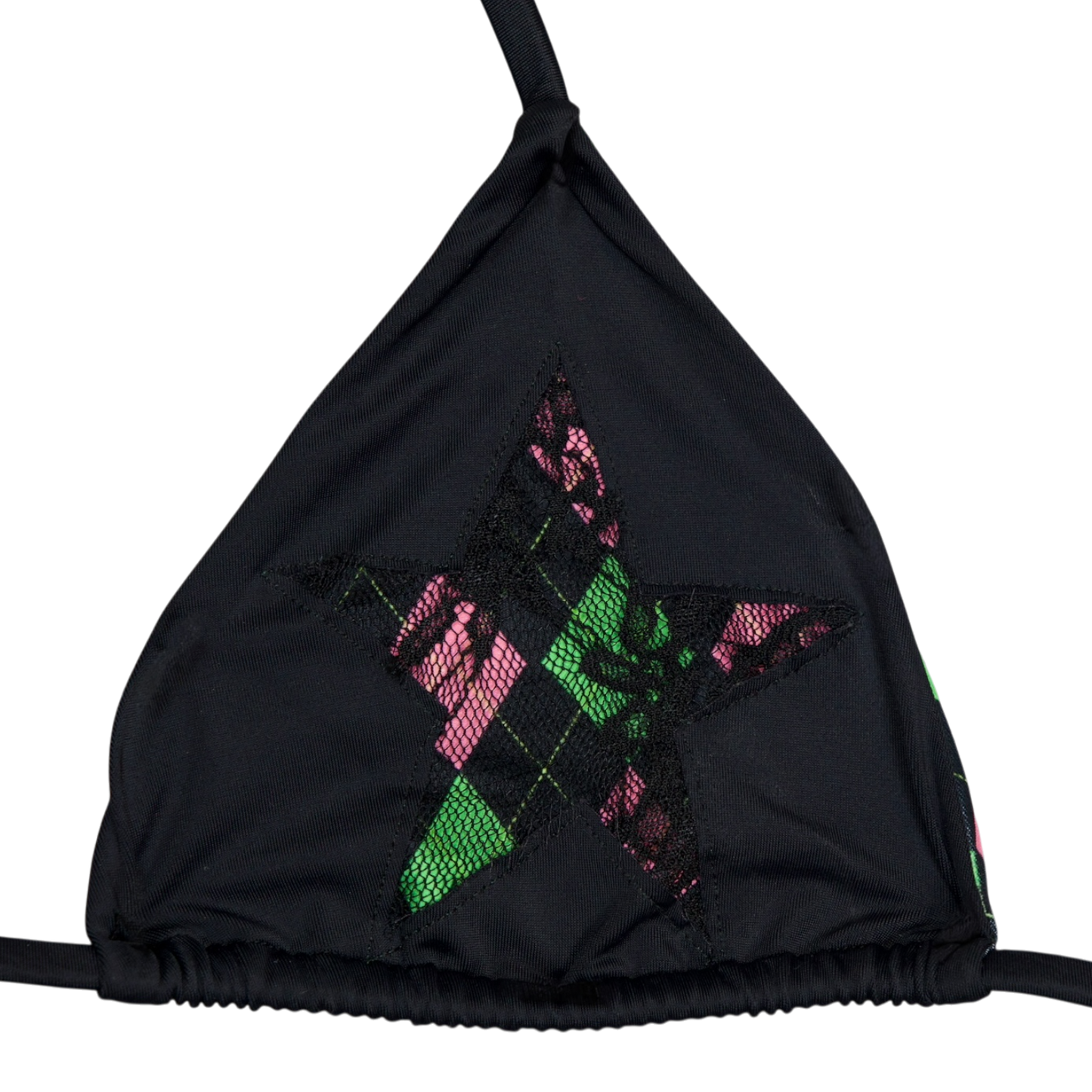 Argyle Laced Bikini Top