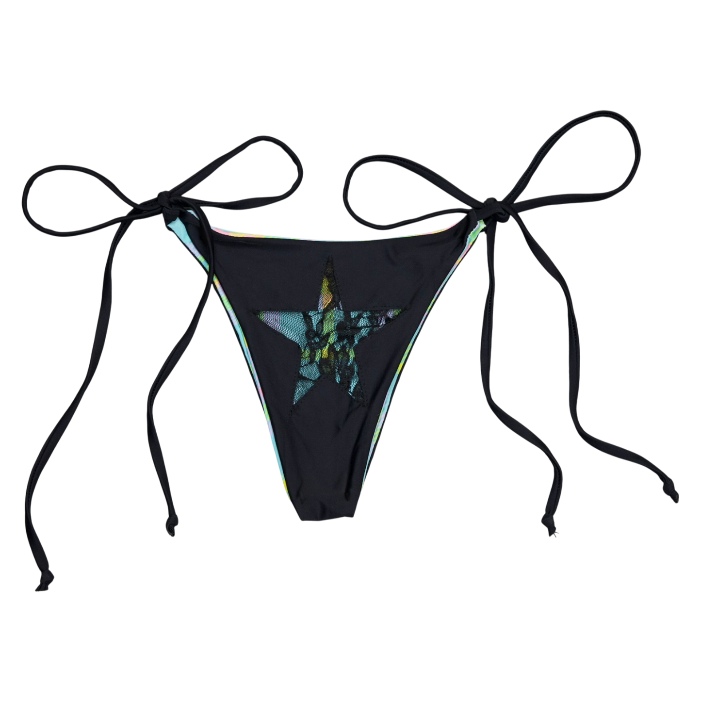 Plaid Laced Bikini Bottom