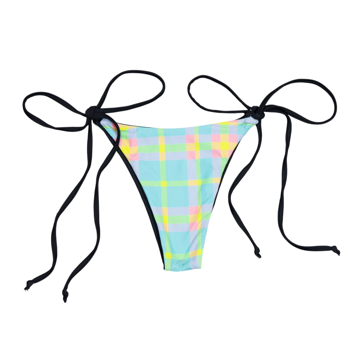 Plaid Laced Bikini Bottom
