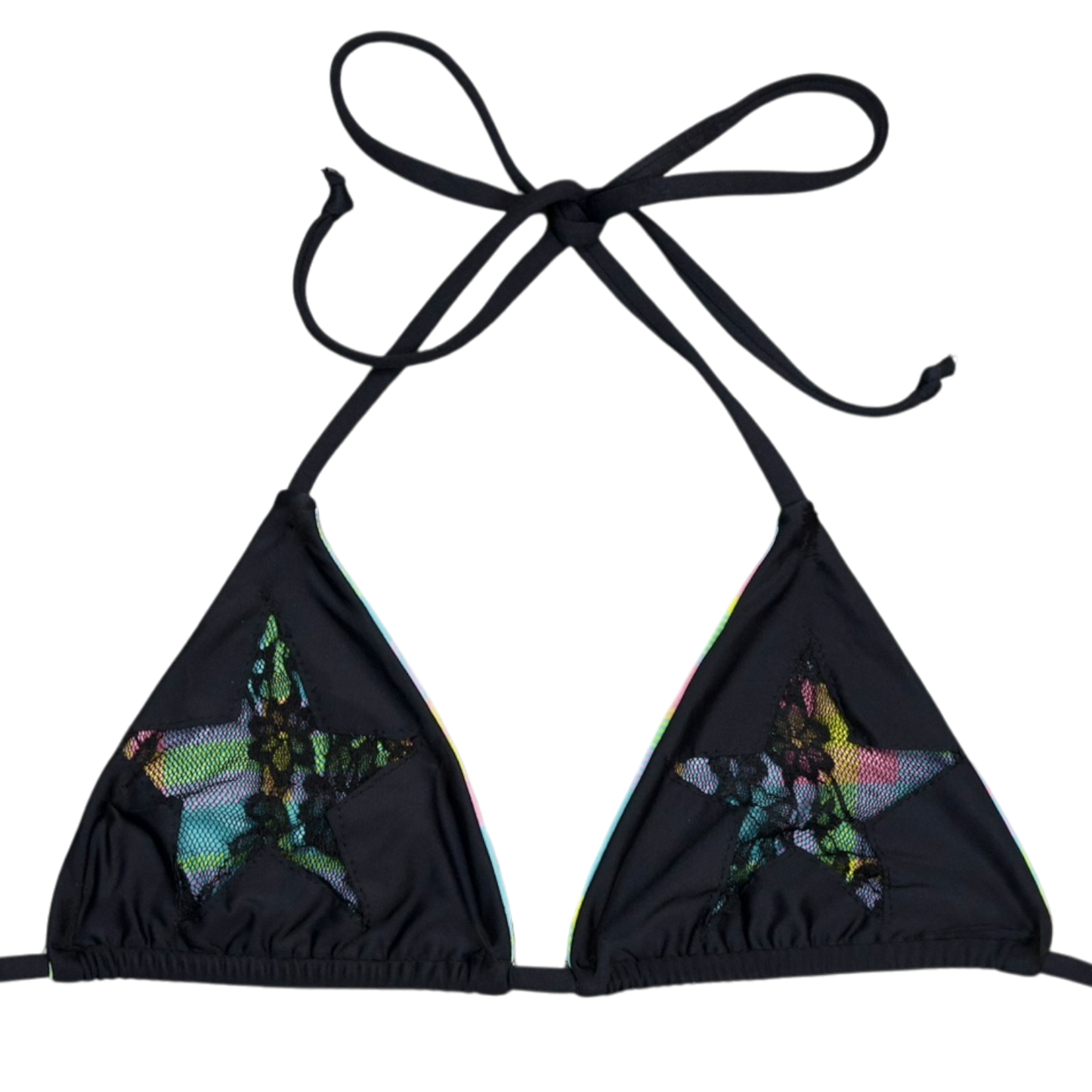 Plaid Laced Bikini Top