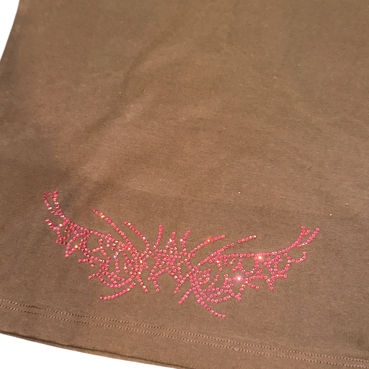 Stamped Hooded Long Sleeve Shirt