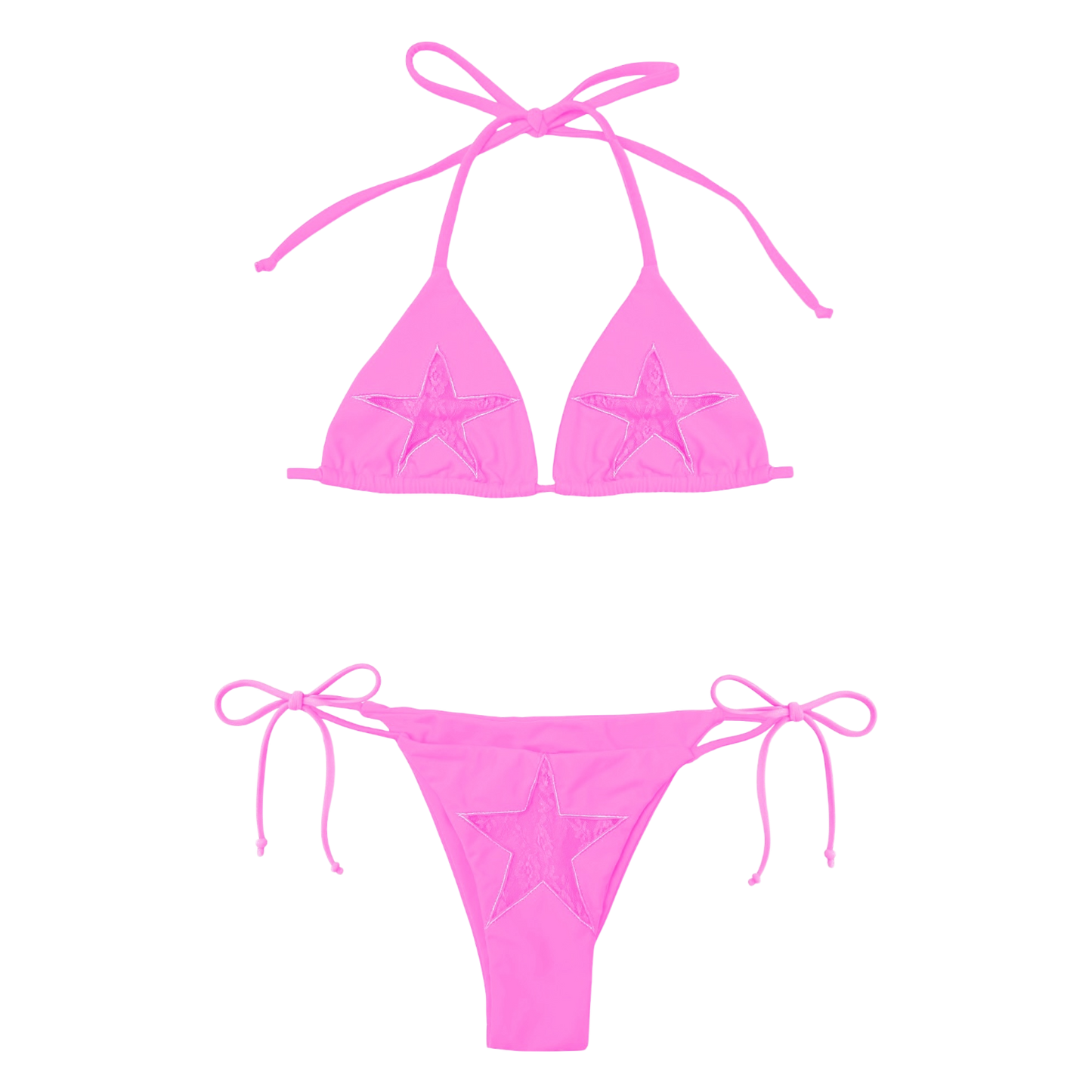 Pink Laced Bikini Bottom
