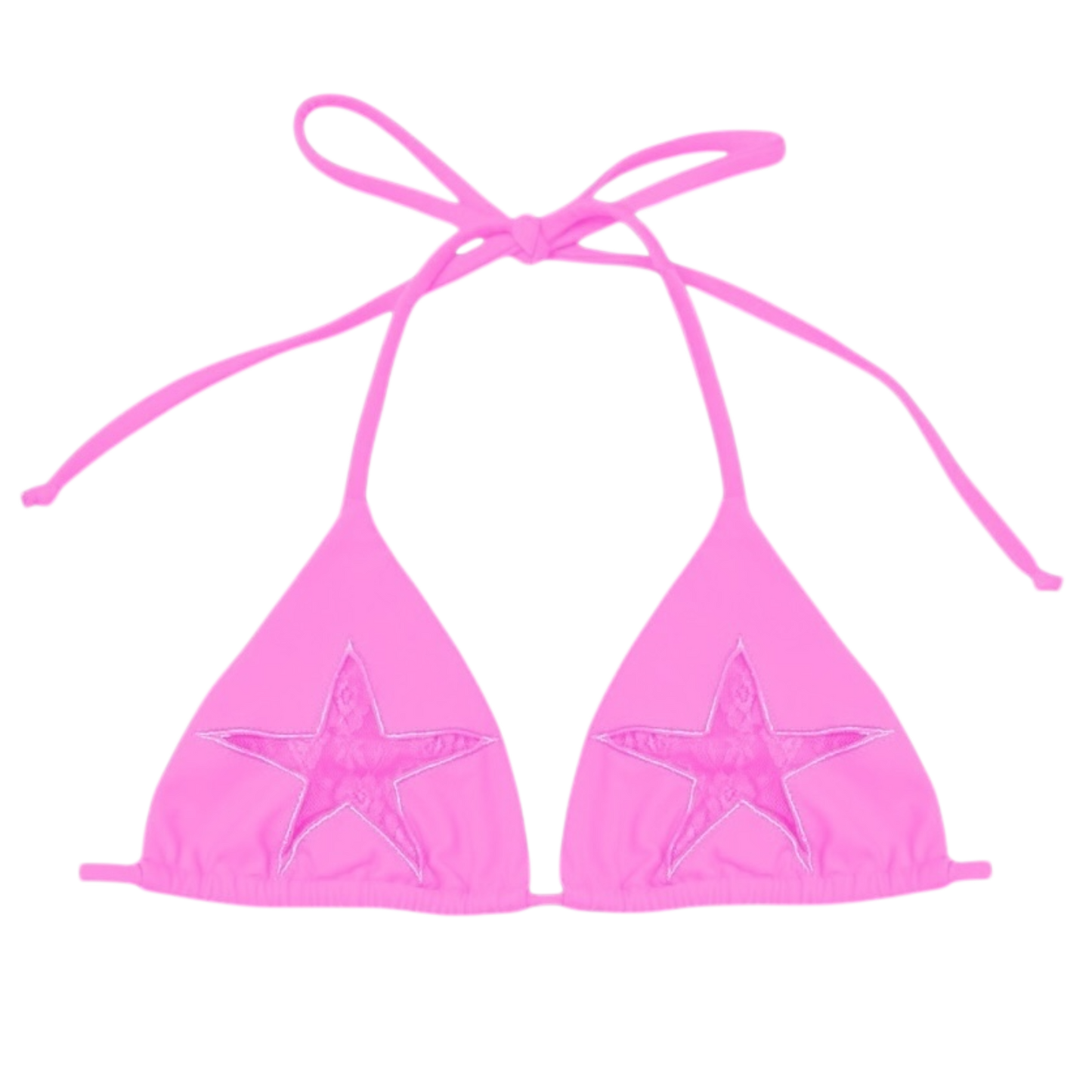 Pink Laced Bikini Top