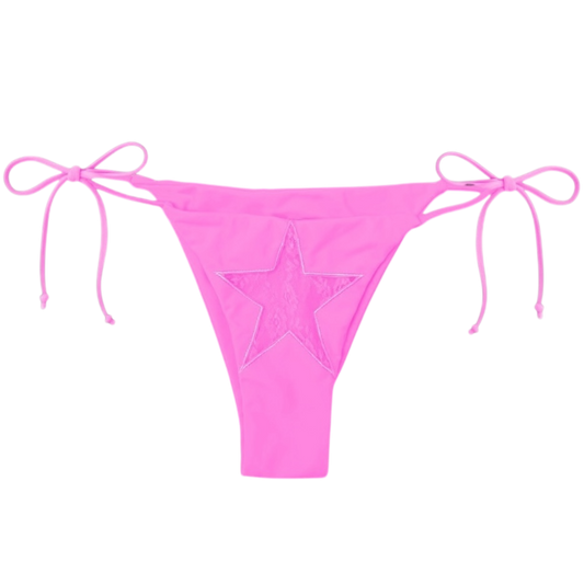 Pink Laced Bikini Bottom