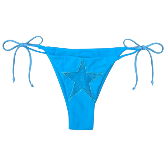 Blue Laced Bikini Bottom