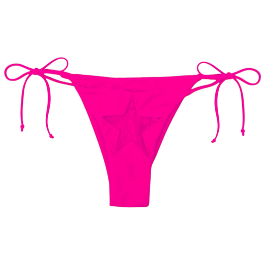 Hot Pink Laced Bikini Bottom