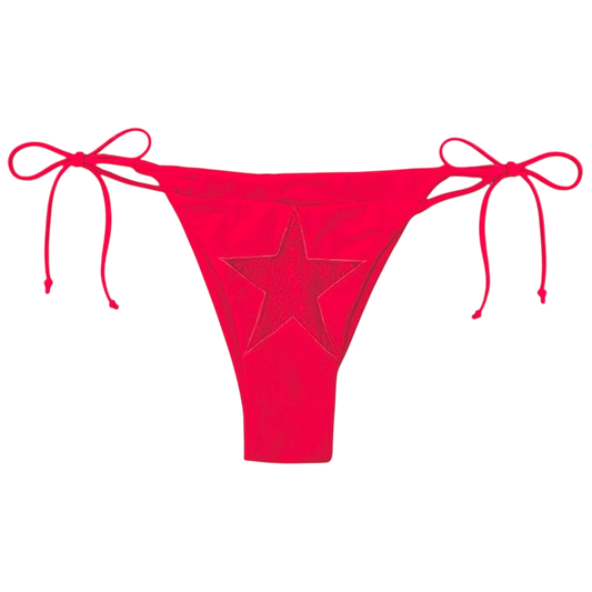Red Laced Bikini Bottom