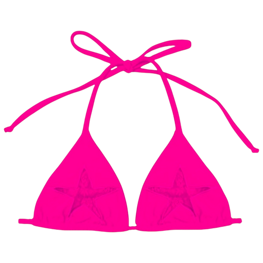 Hot Pink Laced Bikini Top