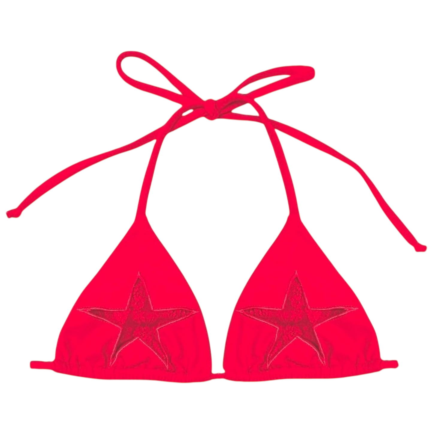 Red Laced Bikini Top