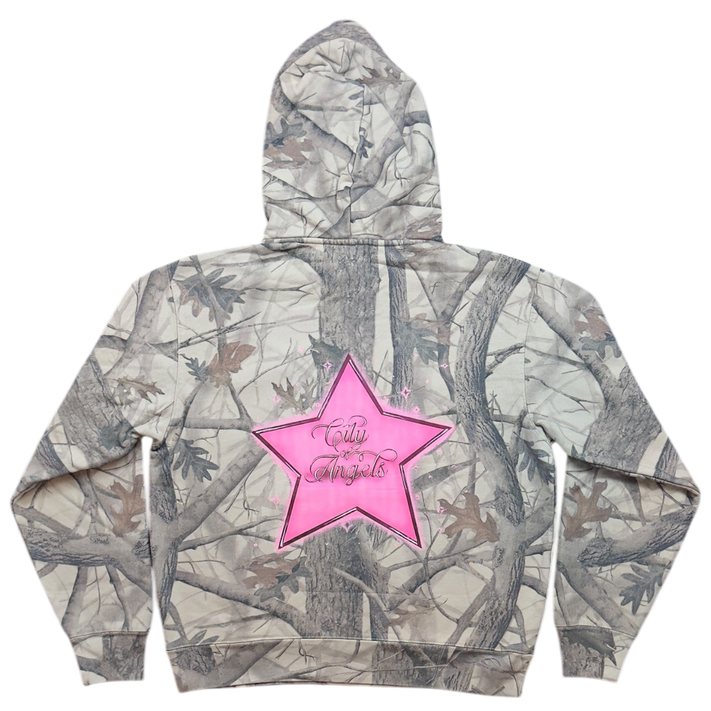 Starred Camo Pullover Hoodie