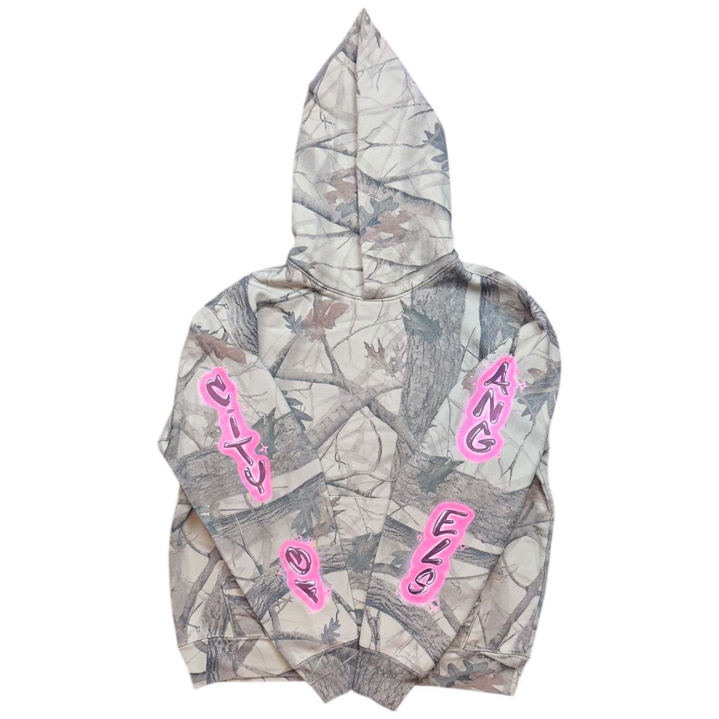 Scripted Camo Pullover Hoodie