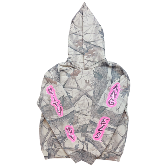 Scripted Camo Pullover Hoodie