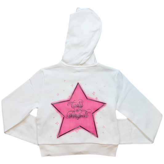 Starred Cropped Hoodie