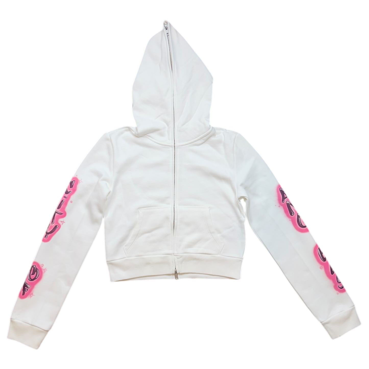 Scripted Cropped Hoodie