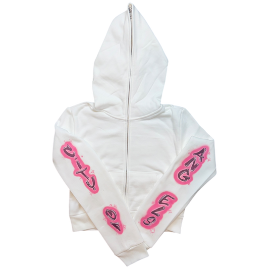 Scripted Cropped Hoodie