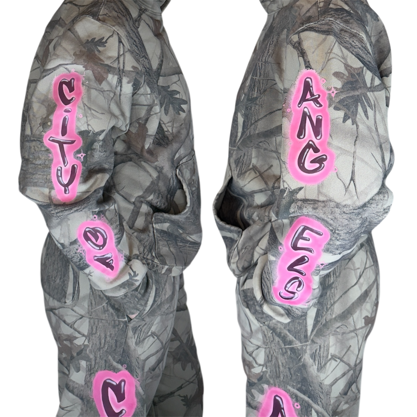 Scripted Camo Pullover Hoodie