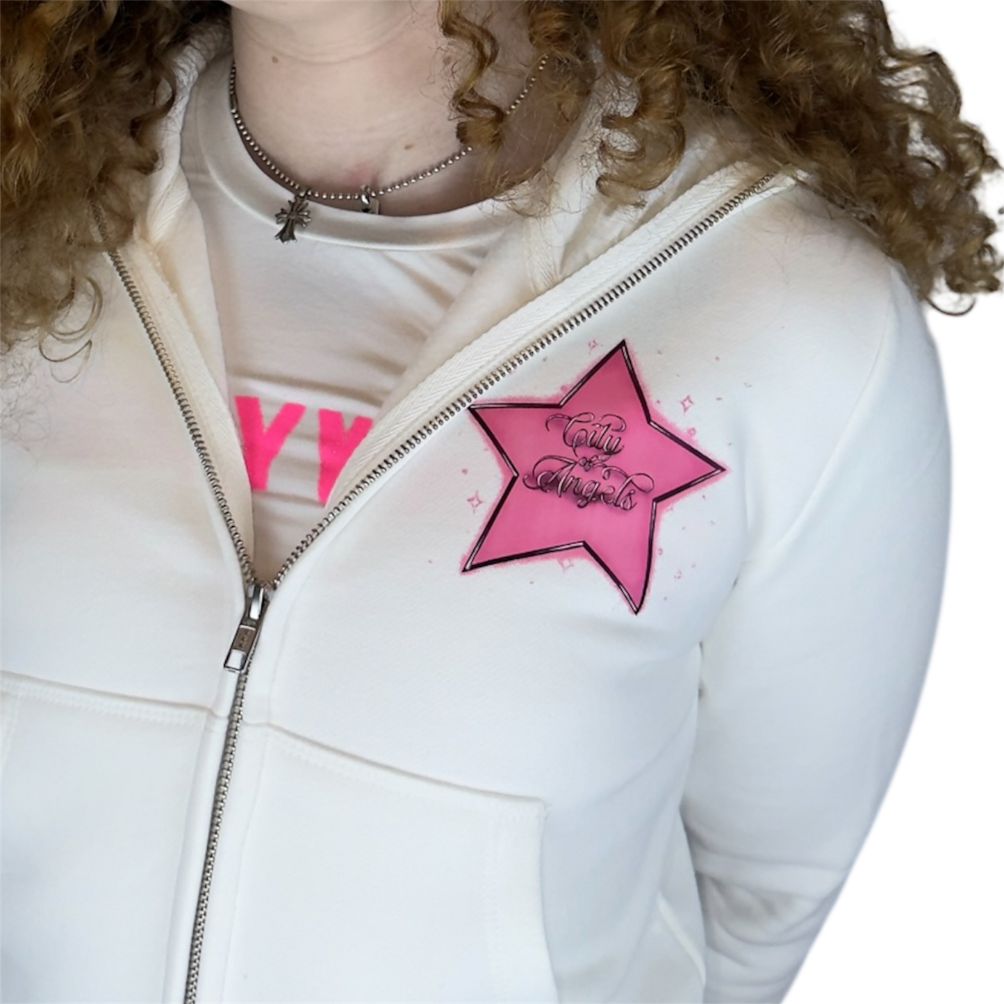 Starred Cropped Hoodie