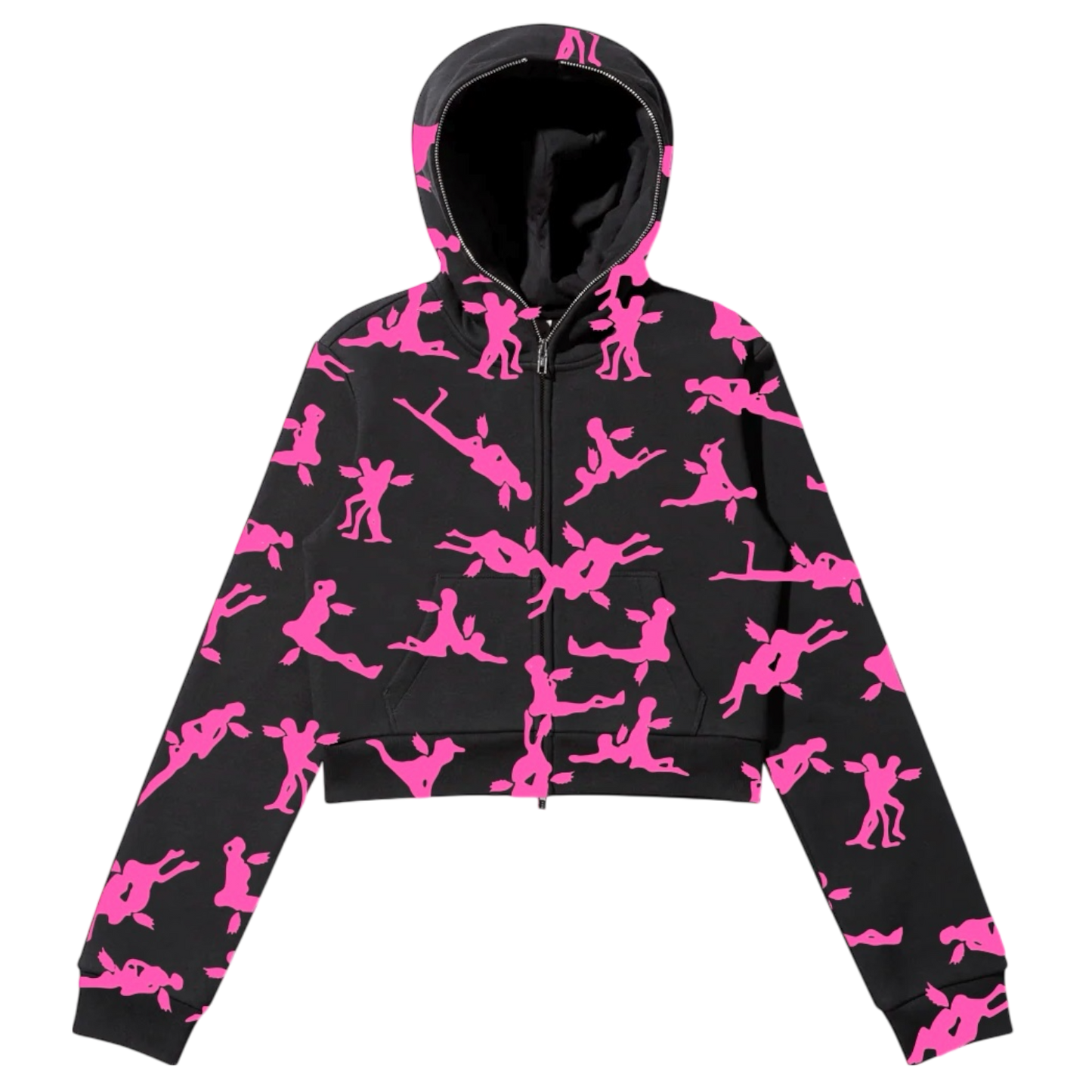 Positioned Cropped Hoodie