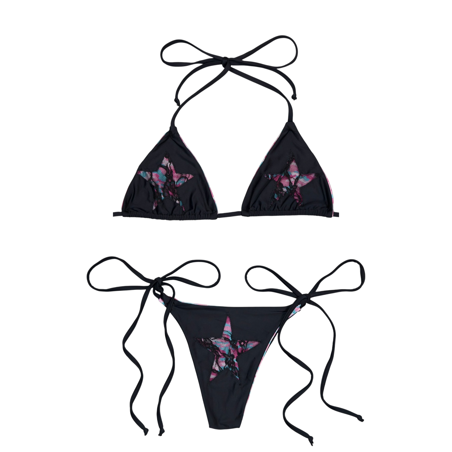 Camo Laced Bikini Top