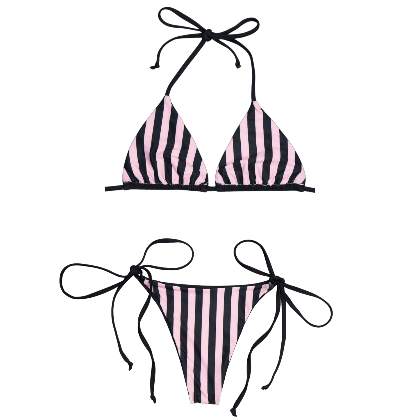 Stripe Laced Bikini Bottom
